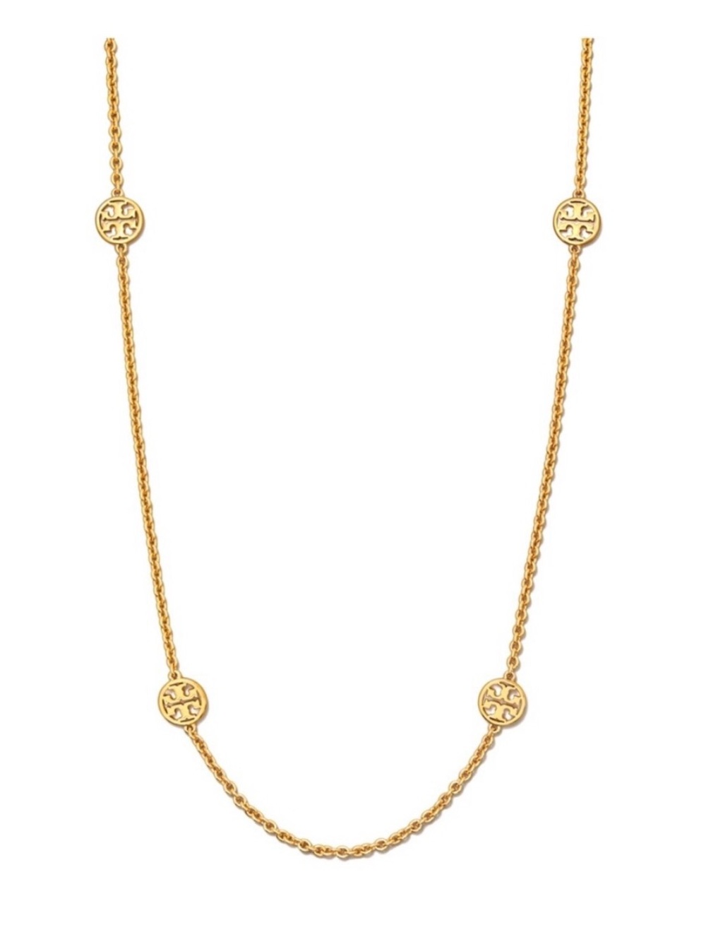 NWOT Tory Burch Logo Miller Delicate Necklace
